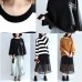 Brown oversized woolen sweat tops warm winter short t shirts